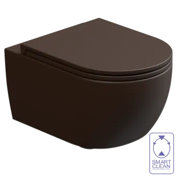 Чаша подвесного унитаза GSG Ceramic Design Like White/Cacao Matt LKWCSOBI000/035