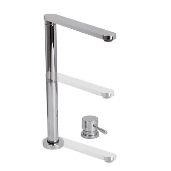 Смеситель для кухни Fima Carlo Frattini Kitchen Ghost, с опускающимся изливом, управление на панели, хром F7037CR