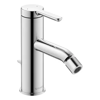 Duravit C.1 Смеситель для биде с донным клапаном, на 1 отв.,  излив 121мм, цвет: хром