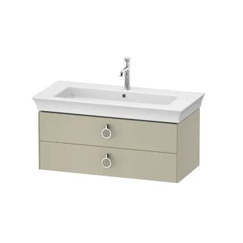DURAVIT WHITE TULIP Тумба под раковину 984x458х410 мм., подвесная, 2 ящика, цвет темно-серый глянцевый
