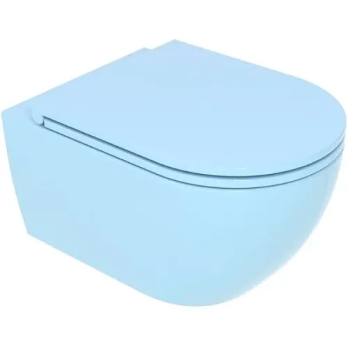 Унитаз подвесной GSG Ceramic Design Like LKWCSO022 голубой глянцевый