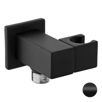 Держатель ручного душа Remer с подключением шланга черный матовый (NO) 337SNO