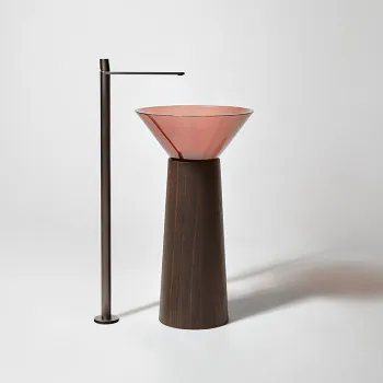 Раковина на пьедестале Antonio Lupi Albume 48х65, без отв., Cristalmood, Ginger/Rovere thermo А0002423392