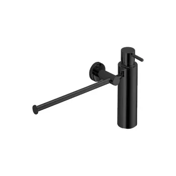 Полотенцедержатель с дозатором для жидкого мыла Colombo Plus подвесной, чёрный матовый W4975.NM