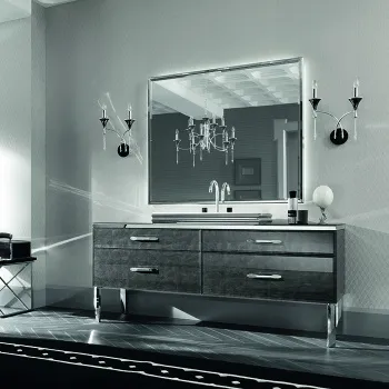 Раковина Vitage Milldue Edition Hilton ZURIGO81 накладная 81х44.2хh14см без перелива c 3отв. ceramilux/сталь, белый/сталь 9226.98.3 (С МЕБЕЛЬЮ)