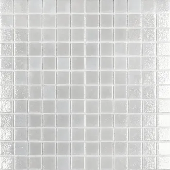 Мозаика на сетке Vidrepur Shell № 563 White 25x25 м2