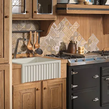 Раковина керамическая кухонная Kerasan Hanna Glasse Hampshire 600x470x220 , без сифона, белый 546001