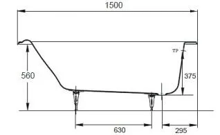Чугунная ванна Jacob Delafon Parallel 150x70 E2946-00