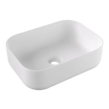 Раковина накладная Alice Unica 50x37хВ16,5, без отверстия под смеситель, белый матовый, 32190109