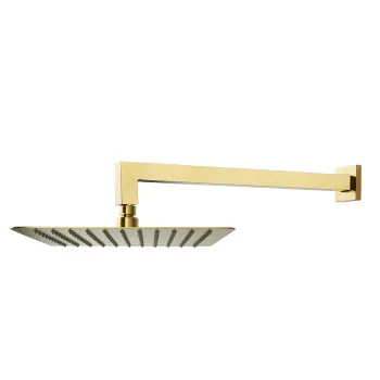 Верхний душ Ramonsoler настенный квадратный нержавеющая сталь золото BHRK300OC