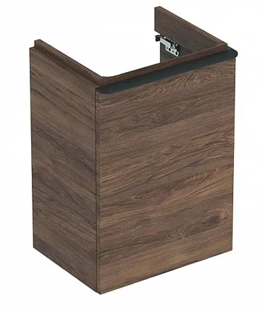 Тумба под раковину 45 см Geberit Smyle Square 500.351.JR.1 коричневый (петли слева)