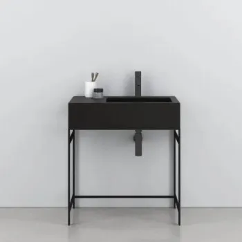 Раковина накладная Cielo I Narcisi NALAMDX LV 76 см правая черный