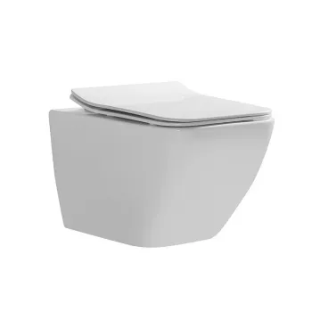 Унитаз подвесной NEMO  Подвесной БЕЗОБОДКОВЫЙ унитаз 530360365в комплекте c крышкой-сиденьем Soft close 818B