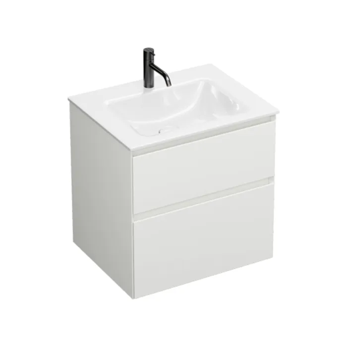 Burgbad Accura Комплект мебели 61.7х49х61.2см., 2 ящика, с 1 отв., цвет: белый матовый SGVI061F6037G