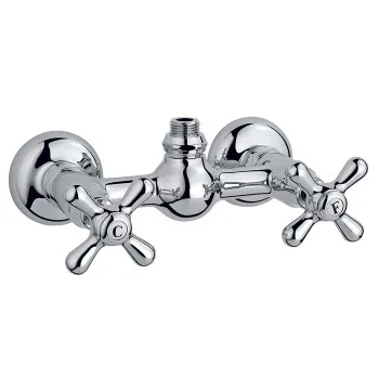 Смеситель для душа Nicolazzi Nuova Brenta с 2мя ручками, вывод сверху 1/2 , без душевой лейки, хром 2525CR01