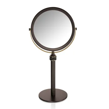 Косметическое зеркало на подставке Decor Walther Rocks SP 13/V с кристаллами Swarovski®, темная бронза/золото матовое 934141