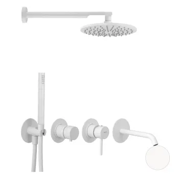 Верхний душ Remer с шарнирным соединением Ø 20см белый матовый (BO) 359MM20BOX