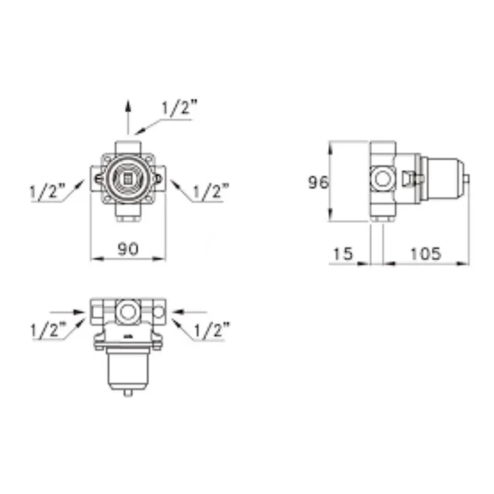 Встраиваемая часть смесителя для душа Stella 3292MC UN 01400 0000