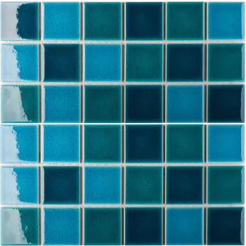 Керамическая мозаика Starmosaic 5х5 см 48x48 Crackle Green Mixed Glossy (lwwb83333) 306x3066 м2