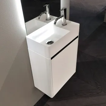 Комплект мебели Antonio Lupi Simplo 45х25хh50, с раковиной, с 1 дверцей DX, белый goffrato А0002426196