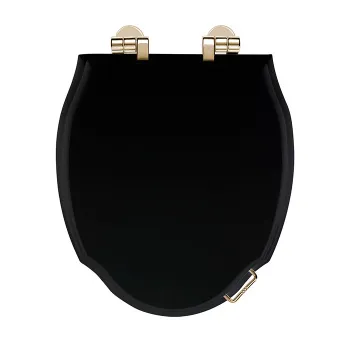 Сиденье для унитаза из массива дуба Devon&Devon Westminster темный/петли золото светлое 3IBSEWESWENGE