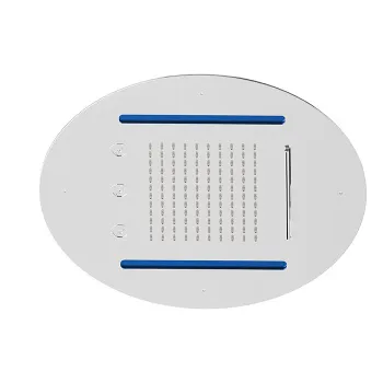 Верхний душ Newform Soffioni d400, круглый, монтаж в потолок, 3 источника тропический душ, водопад, распылители, LED подсветка G1/2, хром 686.21.018