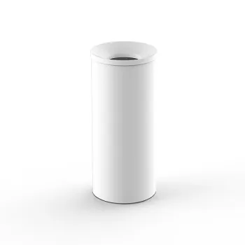 Мусорный бак DW Decor Walther 230 с внутренним ведром для торгового центра, белый матовый 615550