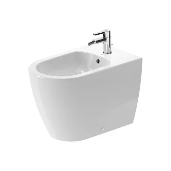 Duravit Me by Starck Биде напольное приставное  37х60 см,  с 1 отв. под смеситель, с креплением, цвет белый с WonderGliss