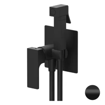 Смеситель с гигиеническим душем Remer Absolute черный матовый AU65NO