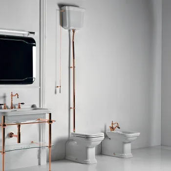 Бачок подвесной Kerasan Waldorf 418001 для монтажа с высокой трубой, белый