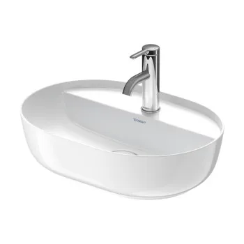 DURAVIT LUV Раковина 500х350 мм., для установки на столешницу, с 1 отвер для смесителя, с керамич крышкой дон клап, без перелива, цвет белый глянцевый