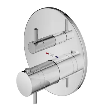 Смеситель для душа Plumberia Selection Psbox 2 вых,для комбин.с PSB003 накл. нерж.сталь d.160, хром., PSB1802CR