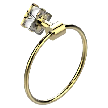 Полотенцедержатель THG Petale De Cristal Clair U6A-F01-504N полированное золото