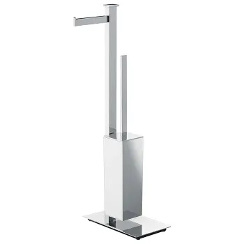 Напольная стойка с держателем туалетной бумаги и ершом Colombo Units SX, хром B9107S.CR