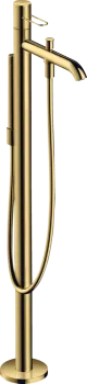Axor Uno Смеситель для ванны, напольный, с ручным душем, цвет: полированное золото 38442990