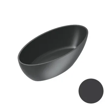 Ванна из искусственного камня 165×80 h52 Catalano Vasche Solid со слив-переливом Nero satinato 7239010022