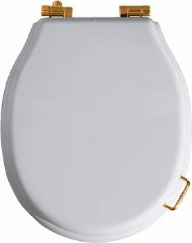 Крышка сиденье для унитаза Simas Lante LA 007 bronzo с микролифтом белый