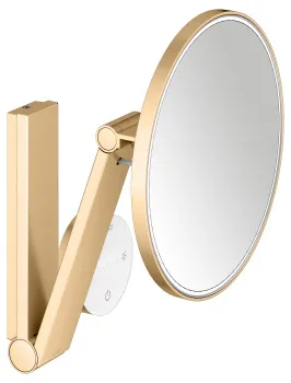 Косметическое зеркало с подсветкой Keuco Ilook_move 21 17612259002 увеличение х5, латунь шлифованный