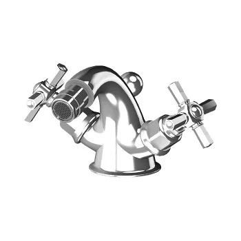 Смеситель для биде Gattoni Trd на 1 отверстие, ручки Paris, высота излива 75, с донным клапаном, хром TR360/18C0