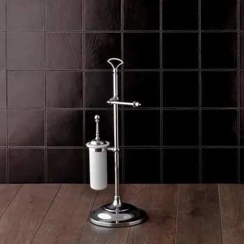 Стойка напольная с бумагодержателем и ершиком Devon&Devon Single хром SL12CR