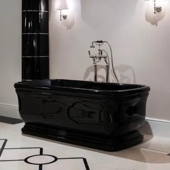 Ванна из искусственного камня Devon&Devon Hollywood 174x88 DEHOLMCGLO RAL 9011