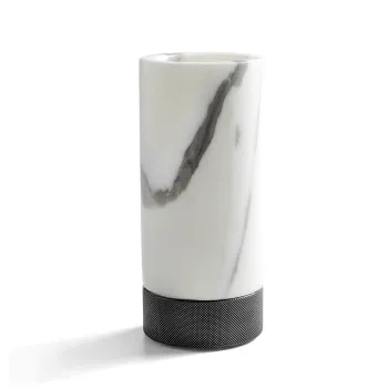 3SC APUANA 2.0 Стакан настольный, цвет: мрамор Bianco Statuario/nickel nero opaco