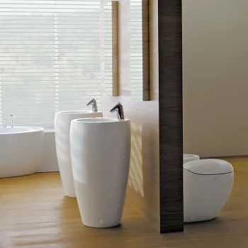 Laufen Alessi One Свободностоящая  раковина 530х530х850мм без отв. под смеситель, с покр. LLC, цвет: белый