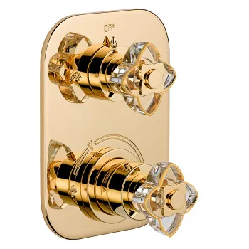 Смеситель для душа THG Petale De Cristal Clair Lisere Dore U6E-F01-5500BE полир золото