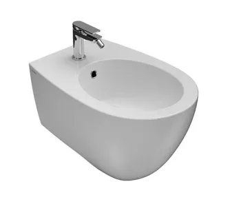 Биде подвесное Globo Bowl Plus 55.38 крепеж в комплекте цвет белый SBS09BI