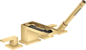 Axor MyEdition Смеситель на борт ванны., на 4 отв., с ручным душем, без панели, цвет: шлифованное зо