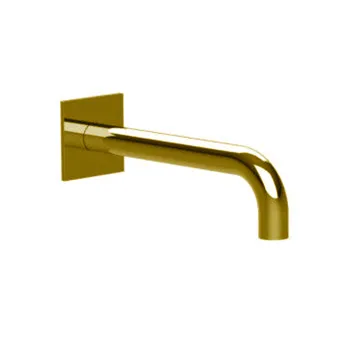 Излив настенный Almar 24 cм для ванны с квадратным отражателем, золото pvd E098011.GO