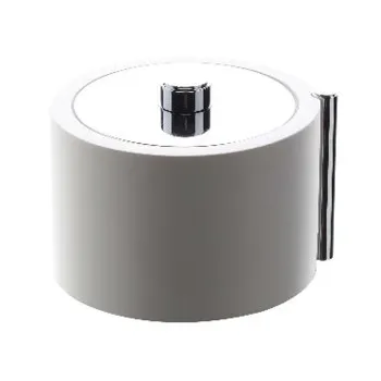 Контейнер настольный Ø Bertocci Easy 80х120, с крышкой, белый глянцевый, фурнитура белый матовый 13009320200