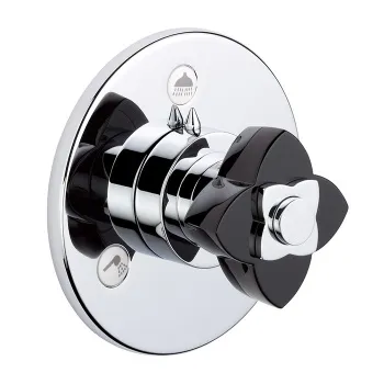 Переключатель THG Petale De Cristal Noir U6D-A02-48M2SB хром