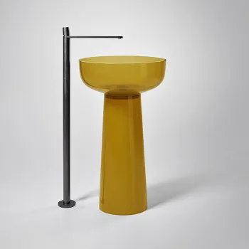 Раковина на пьедестале Antonio Lupi Albume 48х65, без отв., Cristalmood, Ocra А0002423387